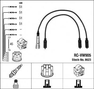 NGK 8623 Комплект дротів запалення