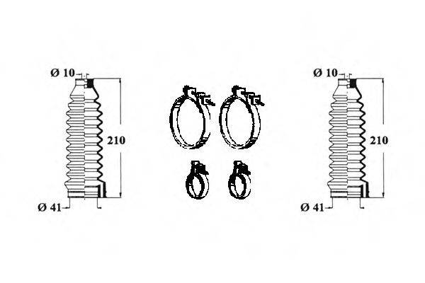 OCAP 0903048 Комплект пильника, рульове управління
