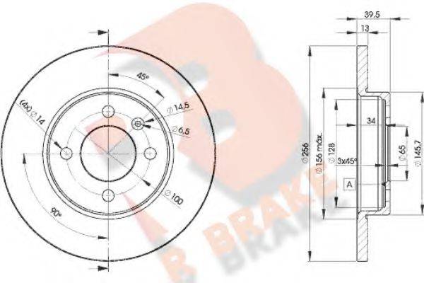 R BRAKE 78RBD23392 гальмівний диск