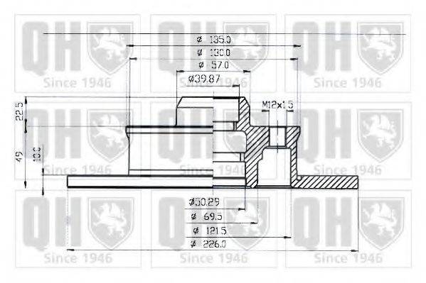 QUINTON HAZELL BDC3712 гальмівний диск
