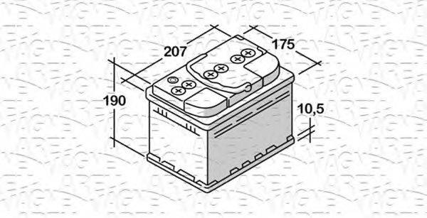 MAGNETI MARELLI 068054051010 Стартерна акумуляторна батарея; Стартерна акумуляторна батарея